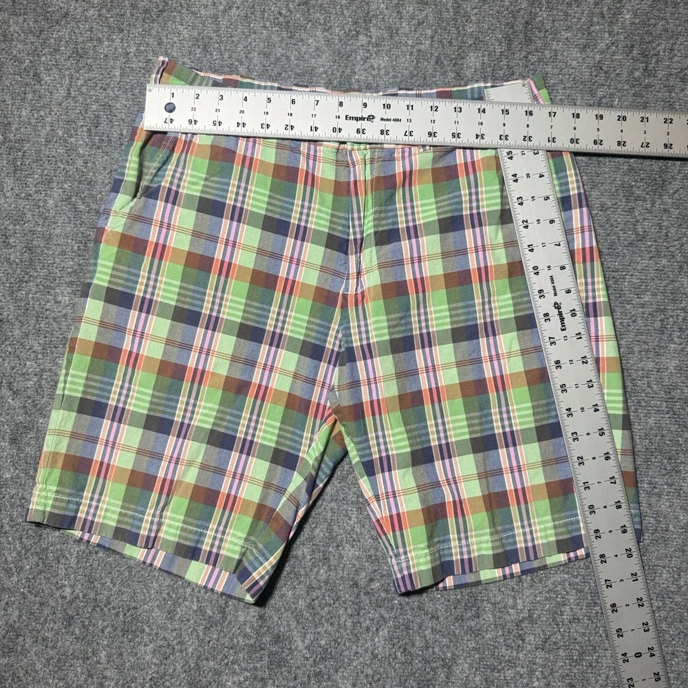 Brooks Brothers 346 Bermuda Shorts Men W36 Madras Plaid Preppy Collegiate Cotton